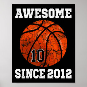 Poster Joueur de basketball 10e anniversaire 10 ans Vinta