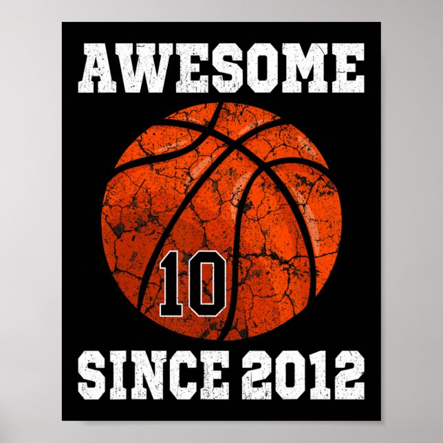 Poster Joueur de basketball 10e anniversaire 10 ans Vinta (Devant)