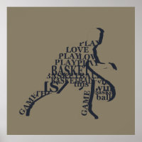 joueur de basketball dribant avec texte intégral d
