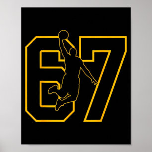 Poster Joueur de basketball Drip numéro 67 