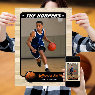 Poster Joueur de basketball personnalisable