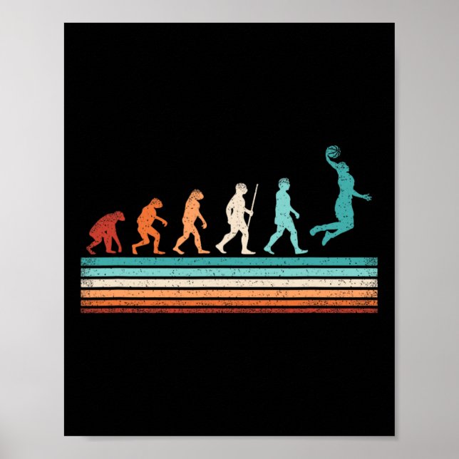 Poster Joueur de basketball révolutionnaire de l'évolutio (Devant)