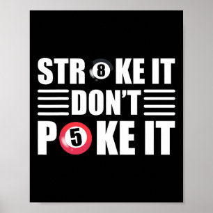 Poster Joueur de billard amusant