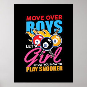 Poster Joueur de billard   Cette Fille Joue Des Billiards