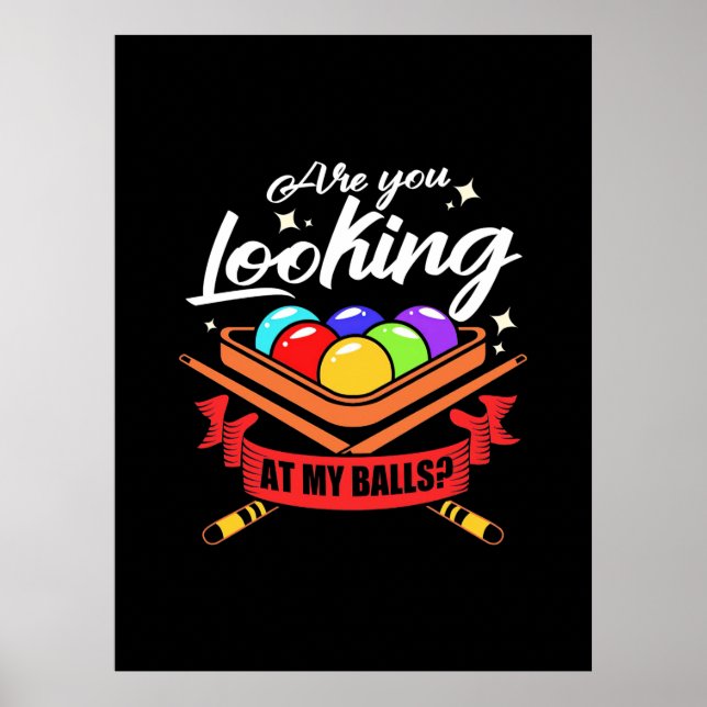 Poster Joueur de billard | Est-Ce Que Vous Cherchez Des B (Devant)