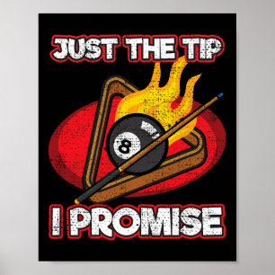 Poster Joueur de billard Juste Le Conseil Promet Magique 