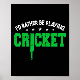 Poster Joueur de cricket en formation Cricket Hommes
