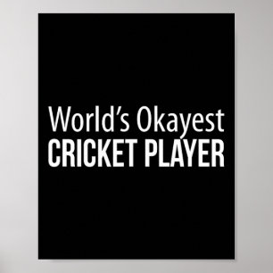 Poster Joueur de cricket le plus moyen du monde -