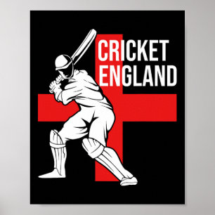 Poster Joueur de cricket Royaume-Uni Angleterre Cricket p