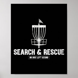 Poster Joueur de disc golf drôle humour recherche et sauv