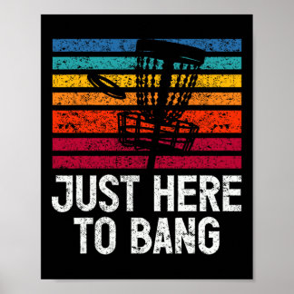 Poster Joueur de disc golf juste là pour cogner 