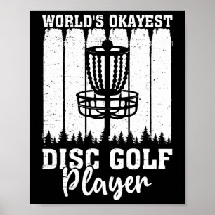 Poster Joueur de Disc Golf le Plus Moyen du Monde - Drôle