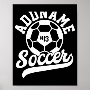 Poster Joueur de football Ajouter un nom Équipe de footba