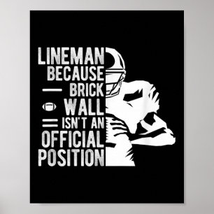 Poster Joueur de football américain Mur de briques Joueur