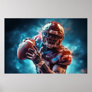 Poster Joueur de football dans le monde entier dimension 
