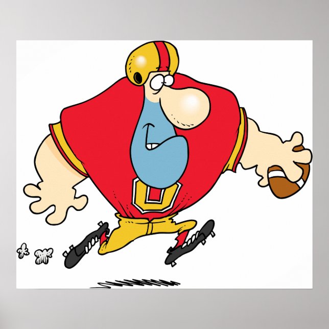 Poster Joueur de football en dessin (Devant)