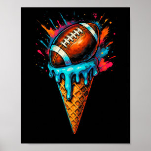 Poster Joueur de football goutte de glace goutte-à-goutte
