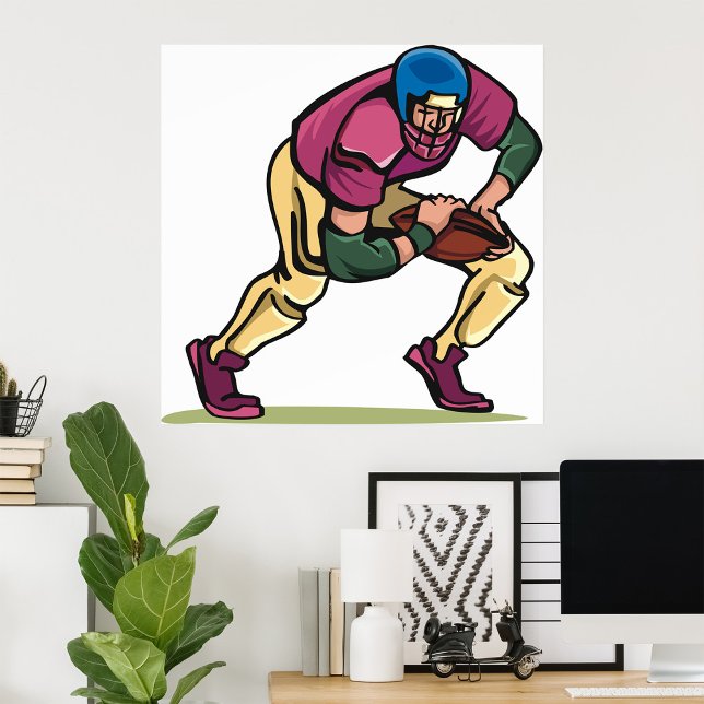 Poster Joueur de football Gridiron (Créateur téléchargé)