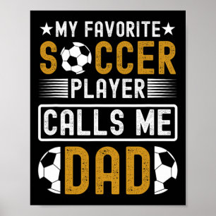Poster Joueur de football préféré m'appelle papa Fête des