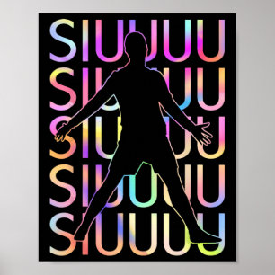 Poster Joueur de football Siuuu Drôle de football Footbal