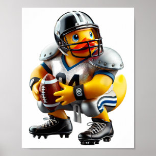 Poster Joueur de Footll Canard en Caoutchouc Ducky Duckie