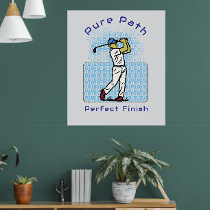 Poster joueur de golf