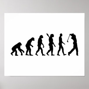 Poster Joueur de golf Evolution