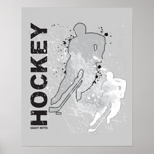 Poster Joueur de hockey à double vision (homme)