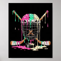 Joueur de hockey Crème glacée Dégoulinant Garçons