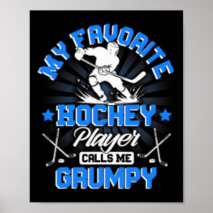 Poster Joueur de hockey Ice Mon Joueur de hockey préféré