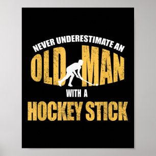 Poster Joueur de hockey sur gazon Manipulation de bâton D
