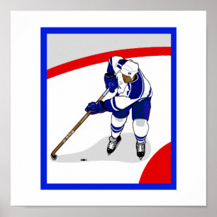 Poster Joueur de hockey sur glace