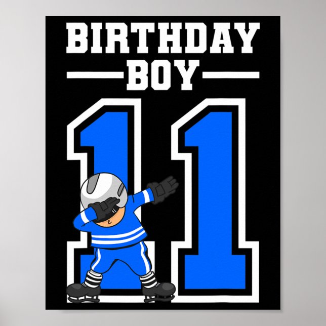 Poster Joueur de hockey sur glace 11 ans Joueur de hockey (Devant)