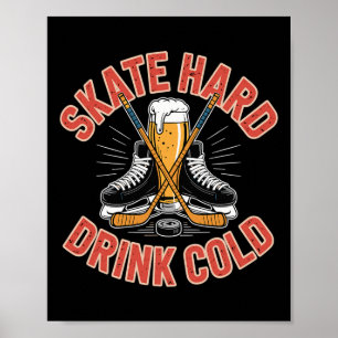 Poster Joueur de hockey sur glace amateur de bière Tourno