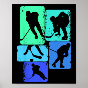 Poster Joueur de hockey sur glace Enfants garçons Jeunes