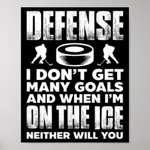 Poster Joueur de hockey sur glace Gardien de but Défense