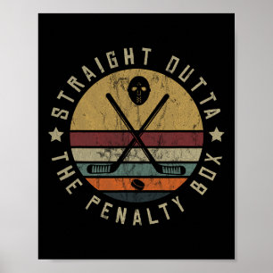 Poster Joueur de hockey sur glace Gardien de but Masque f