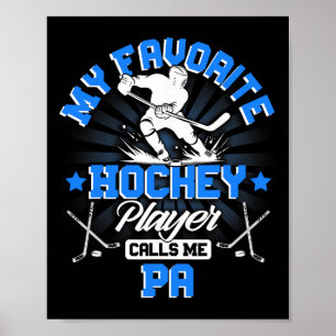 Poster Joueur de hockey sur glace Mon joueur de hockey pr