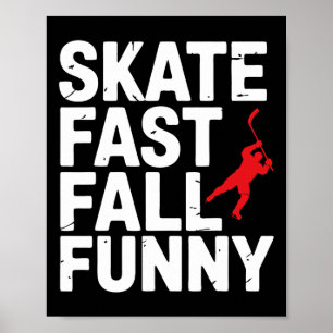 Poster Joueur de hockey sur glace Patine Vite Shinny