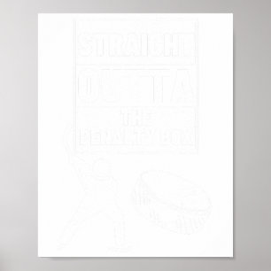 Poster Joueur de hockey tout droit sorti de la boîte de p