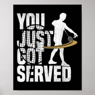 Poster Joueur de jeu de Badminton servi de navette Joueur