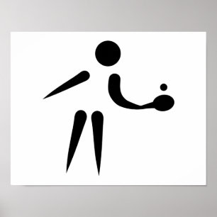 Poster Joueur de ping-pong de ping-pong
