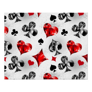 Poster Joueur de poker Joueur de cartes de jouer costumes