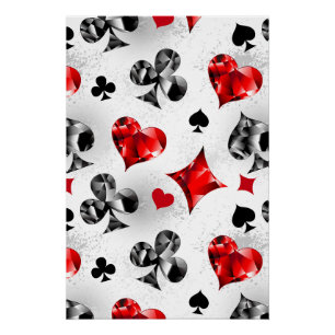 Poster Joueur de poker Joueur de cartes de jouer costumes