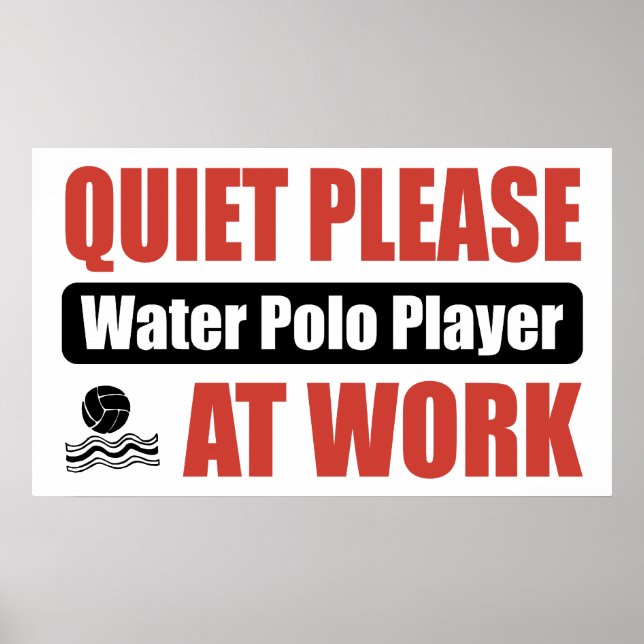 Poster Joueur De Polo Au Travail S'Il Vous Plaît (Devant)