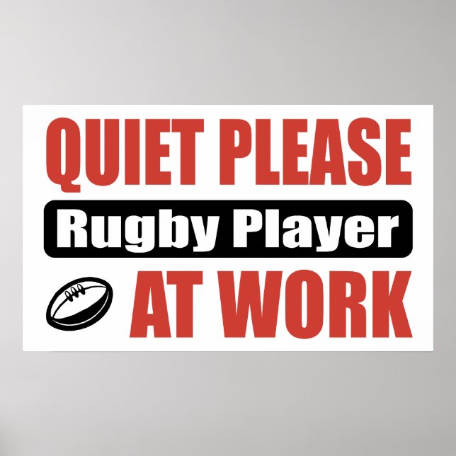 Poster Joueur De Rugby Au Travail (Devant)