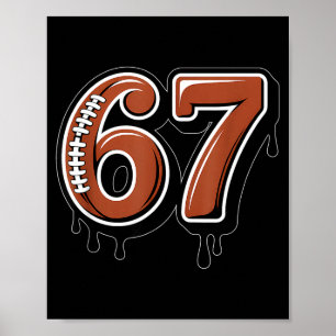 Poster Joueur de rugby Drip numéro 67 ou six septième ann