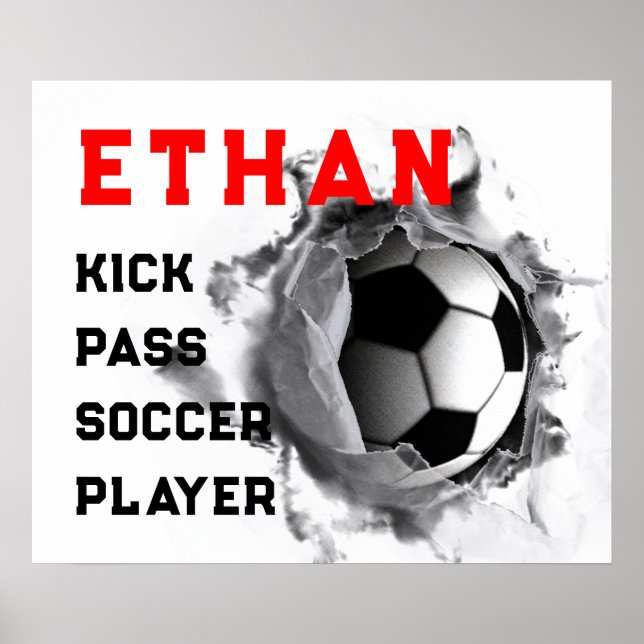 Poster Joueur de soccer personnalisé (Devant)