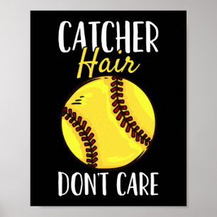 Poster Joueur de softball Catcher