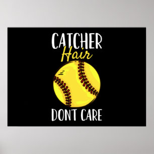 Poster Joueur de softball Catcher